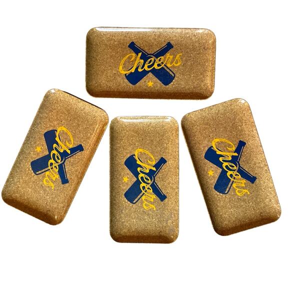 Room Essentials Melamine Single Serve "Cheers" Party Trays Set of 4 - Picture 1 of 5